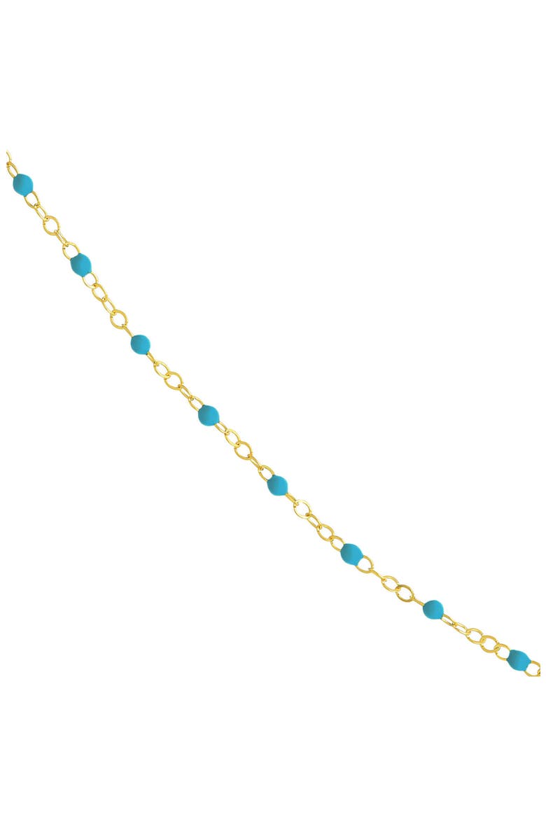 Enamel Station Chain Necklace, Alternate, color, TURQUOISE
