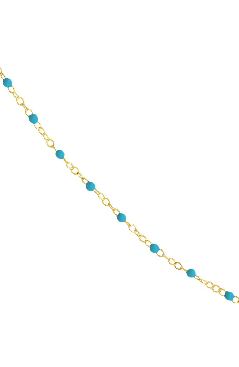 ES JEWELRY Enamel Station Chain Necklace, Alternate, color, Turquoise