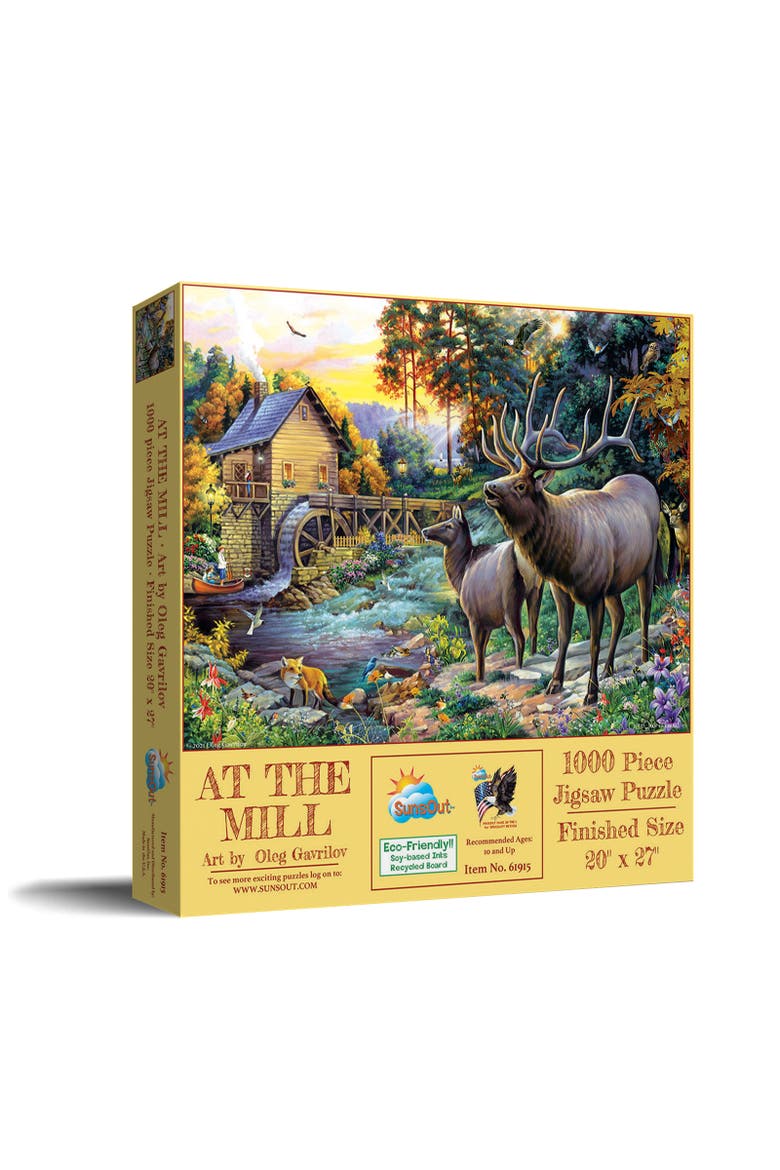 At the Mill 1000 piece Jigsaw Puzzle for Adults, Main, color, Multicolor