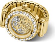GUESS Crystal Dial Ring Watch, 18mm