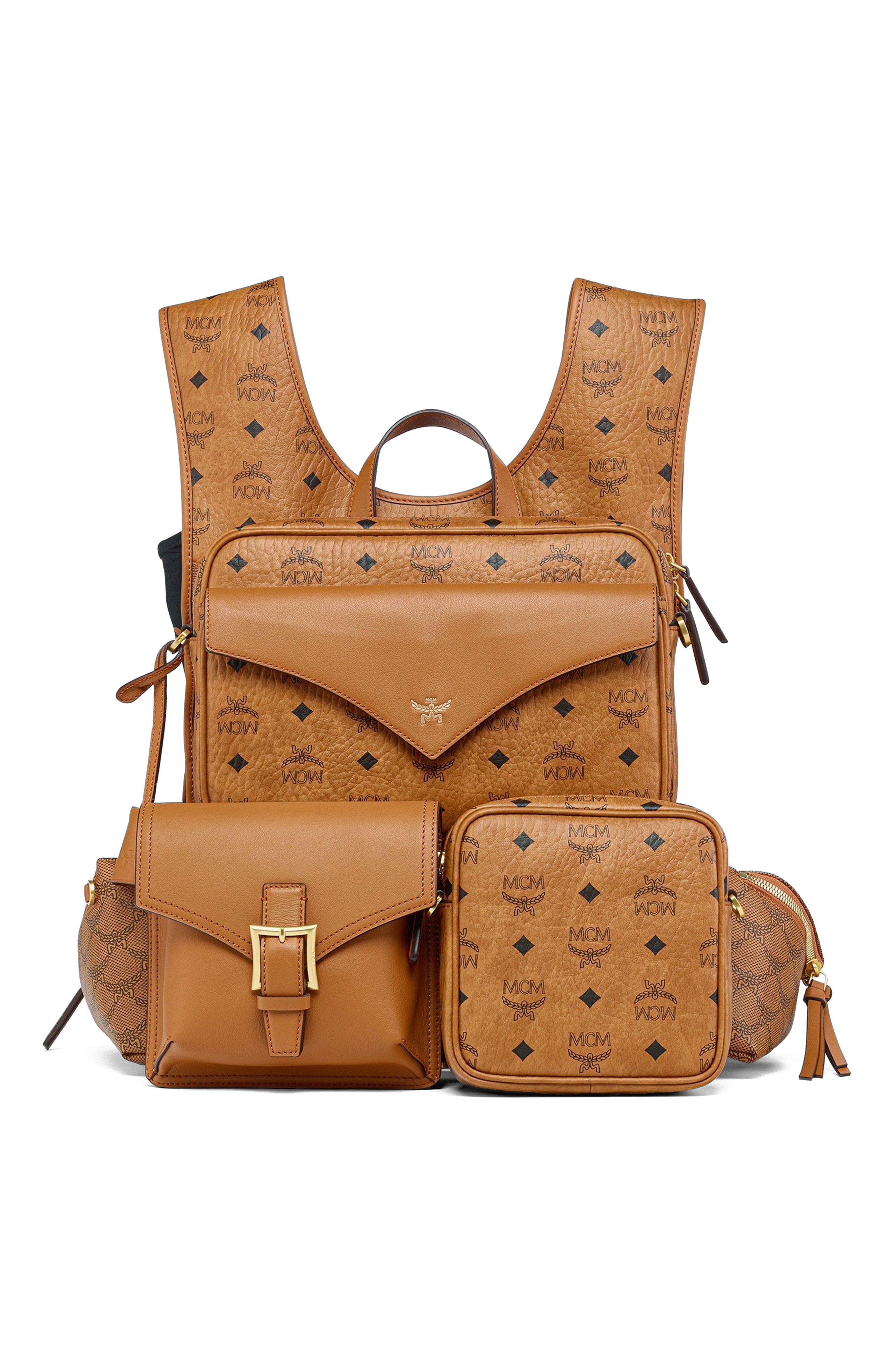 MCM Aren Multi-Backpack in Visetos, Alternate, color, 