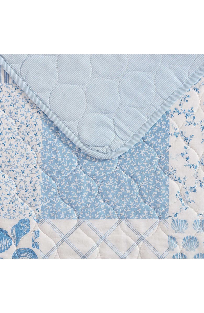 Laura Ashley 3-Piece Comforter & Sham Quilt Set, Alternate, color, Blue