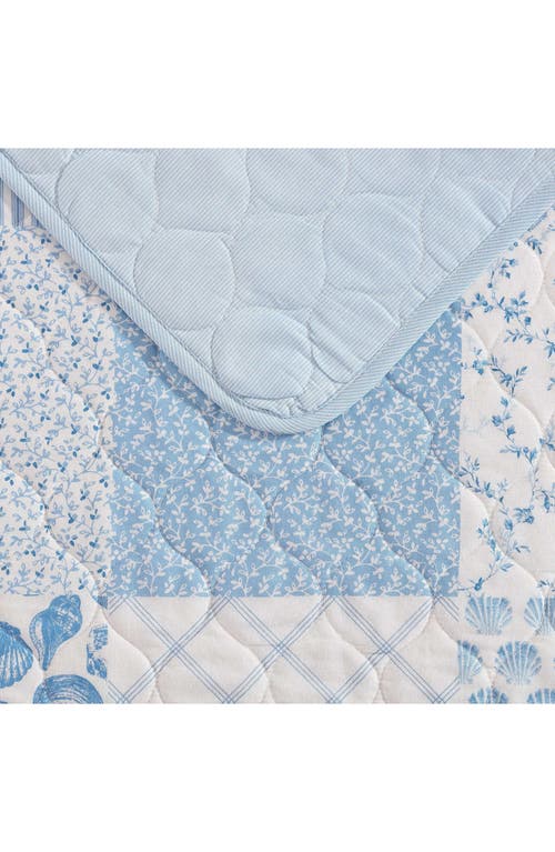 Laura Ashley 3-piece Comforter & Sham Quilt Set In Blue