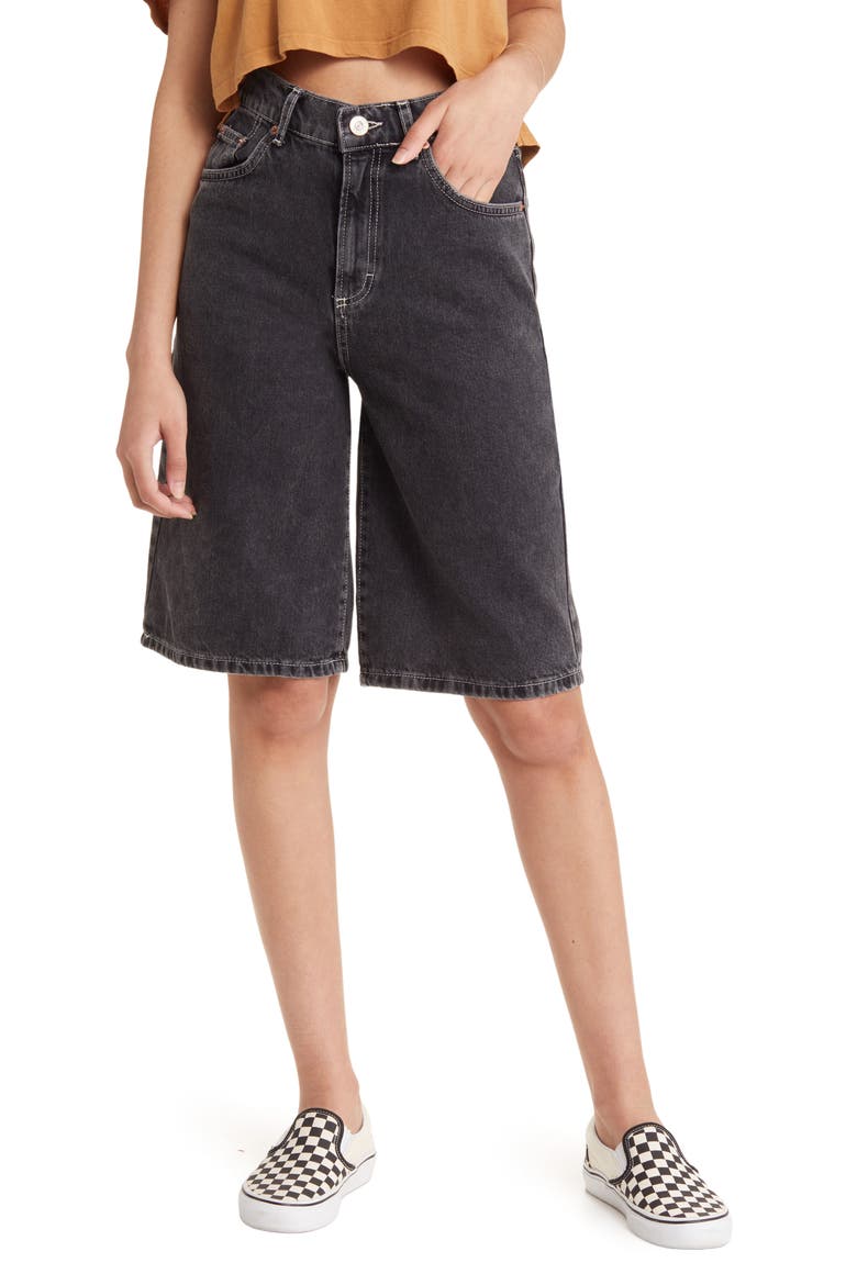 Jack Denim Bermuda Shorts, Main, color, BLACK
