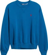 Polo Ralph Lauren Logo Detail Cotton Blend Fleece Sweatshirt