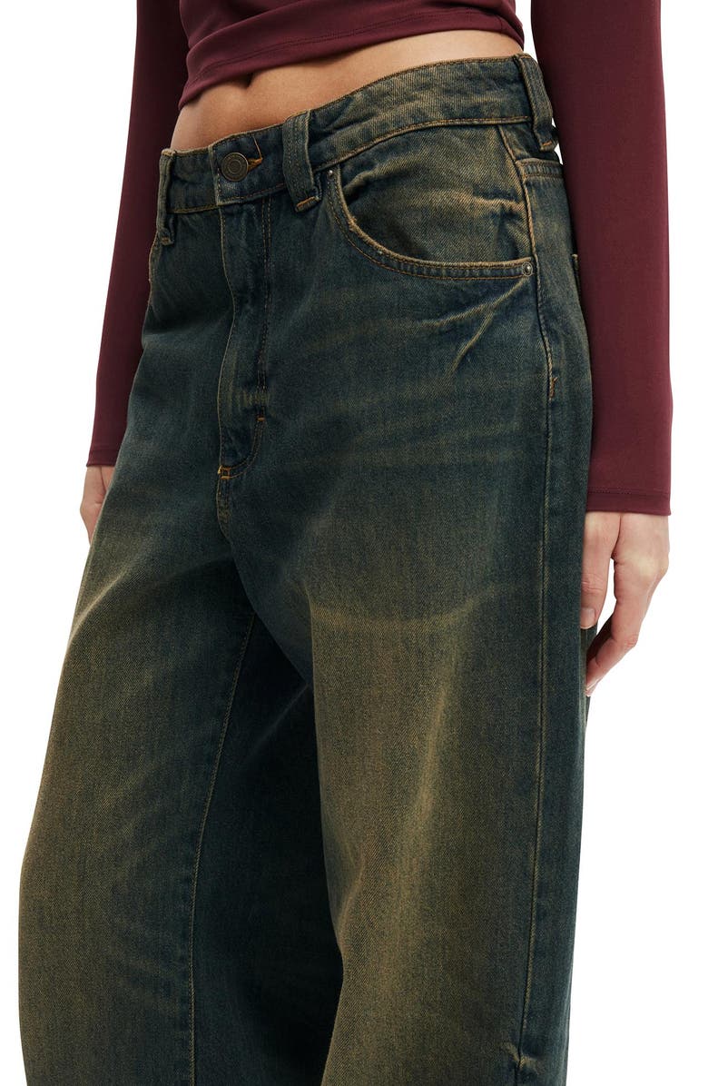 Cotton On Women's Low Super Baggy Jean, Alternate, color, Eden Blue