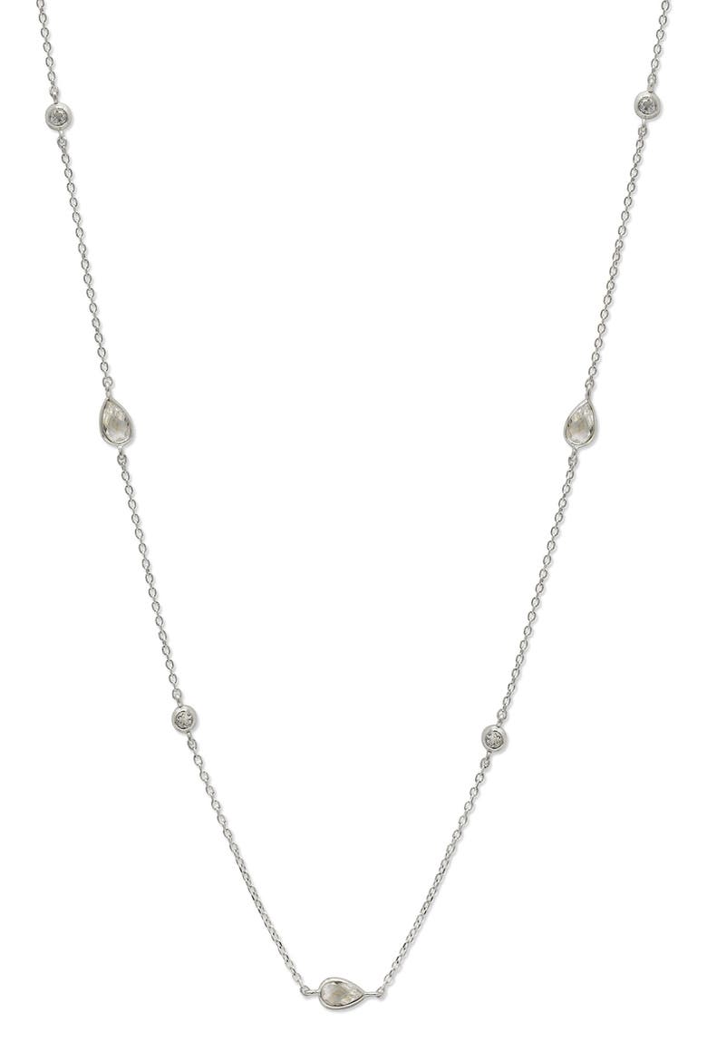 Classique Alice Necklace, Main, color, SILVER/ CLEAR TOPAZ