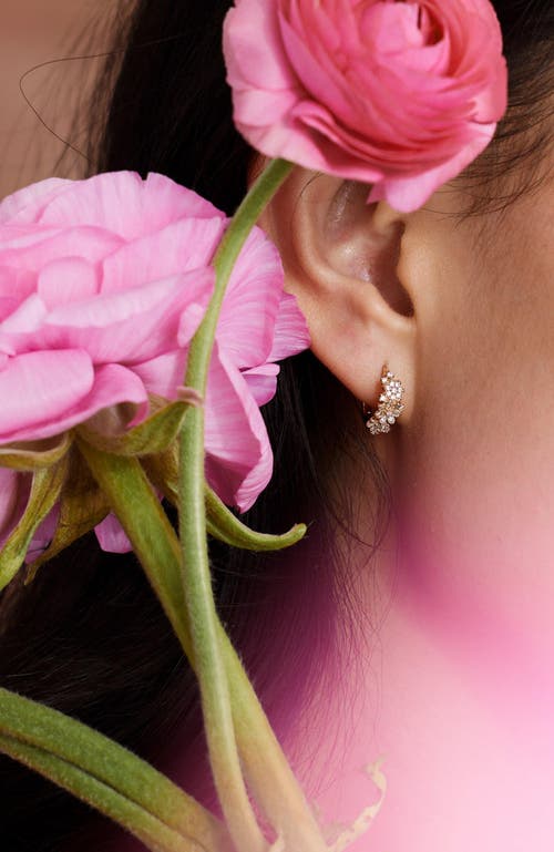 Made By Mary Flora Luxe Huggie Hoop Earrings In Gold