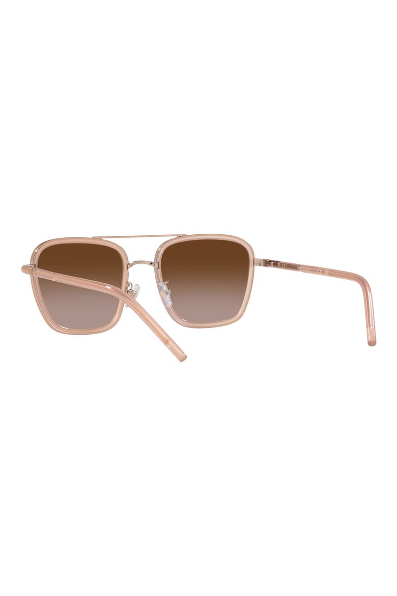 53mm Square Optical Glasses, Alternate, color, ROSE GOLD