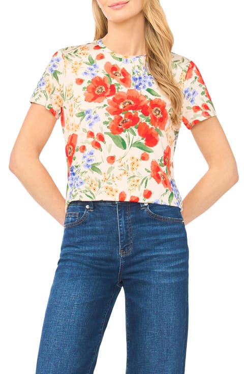 Floral Knit T-Shirt