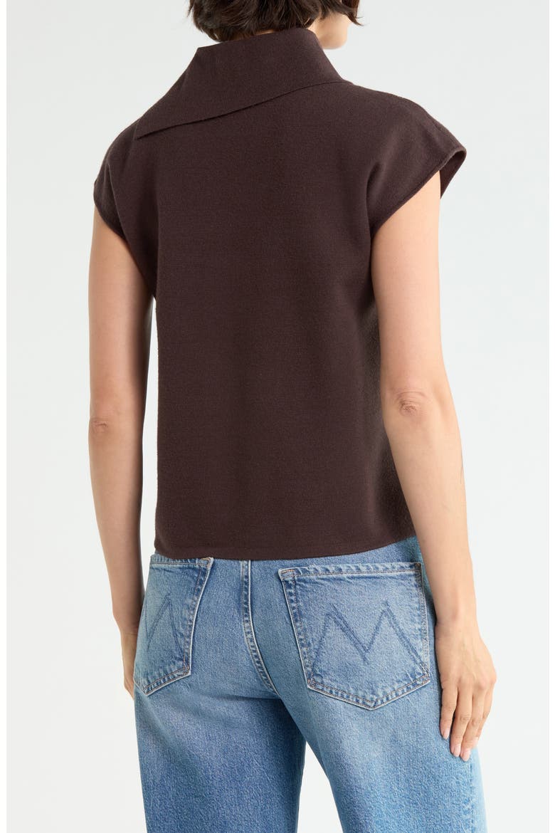Envelope Neck Sleeveless Sweater, Alternate, color, HICKORY BROWN