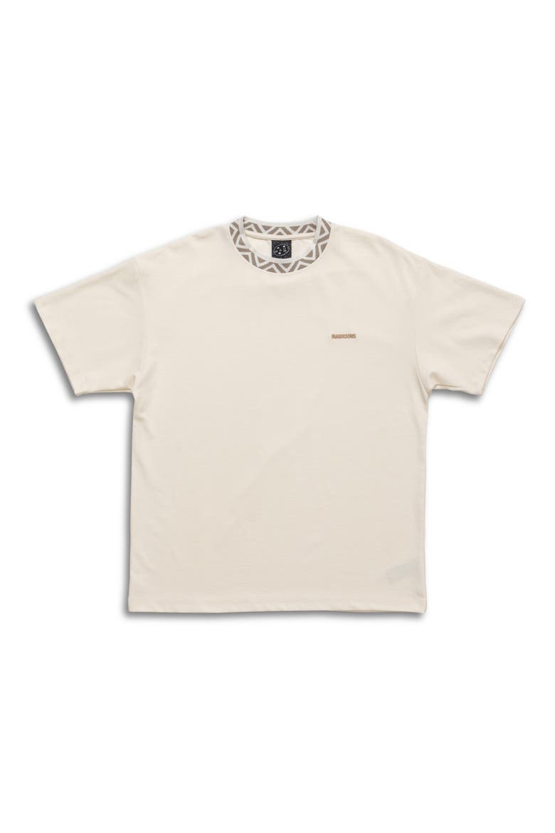 Break Neck Oversize Textured Cotton T-Shirt, Alternate, color, CREAM