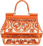 Dolce&Gabbana Small Sicily Majolica Embroidered Top Handle Bag