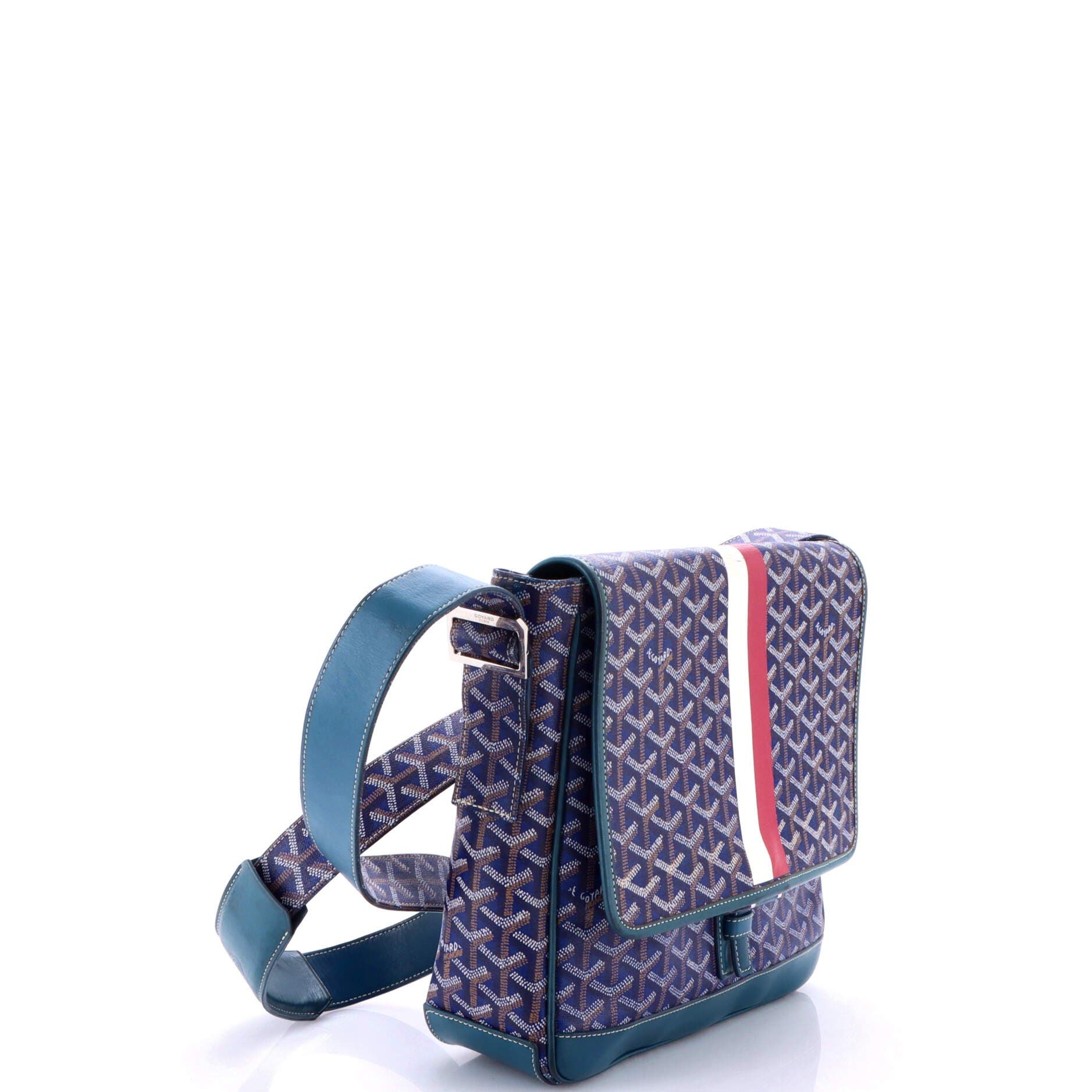 Pre-Owned Goyard Grand Bleu Messenger Bag Printed Coated Canvas MM, Alternate, color, 