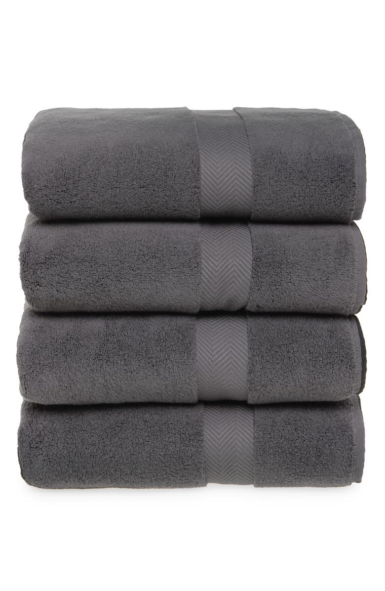 Nordstrom Organic Hydrocotton Set of 4 Bath Towels $140 Value, Main, color, Grey Onyx