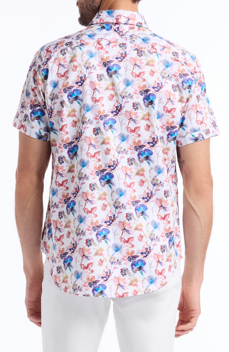 Robert Graham Short Sleeve Button Up Shirt, Alternate, color, Multi