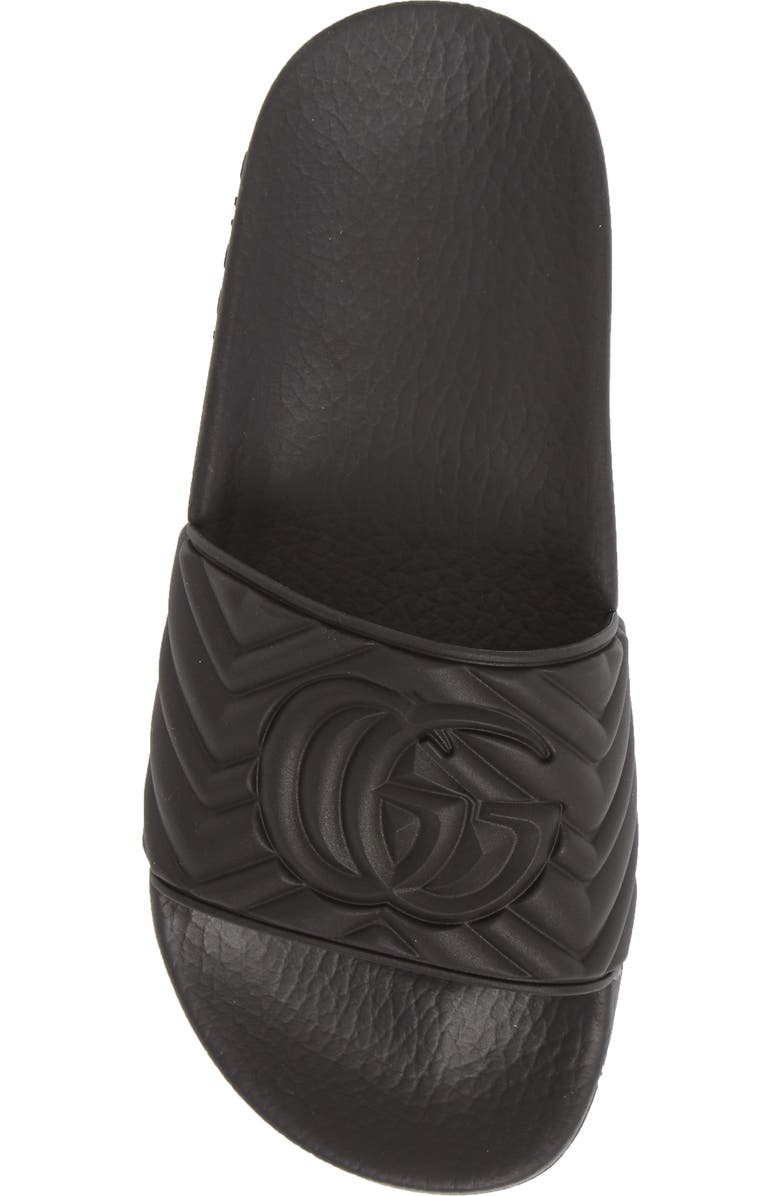 Gucci Pursuit Logo Slide Sandal, Alternate, color,