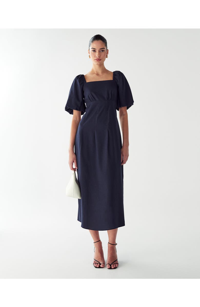 WILLA Meena Midi Dress, Alternate, color, Navy Blue