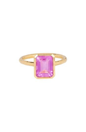 Ys Gems Kunzite Doublet Ring In Pink