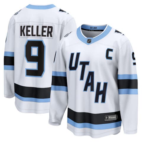 Men's Fanatics Clayton Keller White Utah Mammoth Away Breakaway Player Jersey