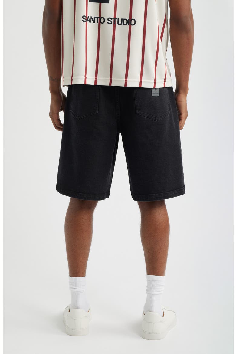 Newport Cotton Denim Shorts, Alternate, color, BLACK STONE WASHED