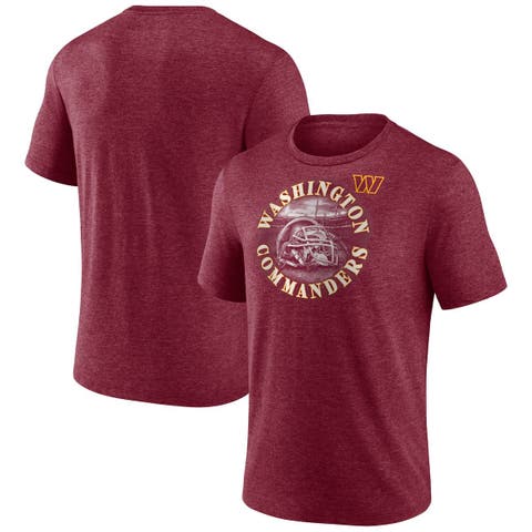 Men's Fanatics Branded Heathered Burgundy Washington Commanders Sporting Chance Tri-Blend T-Shirt