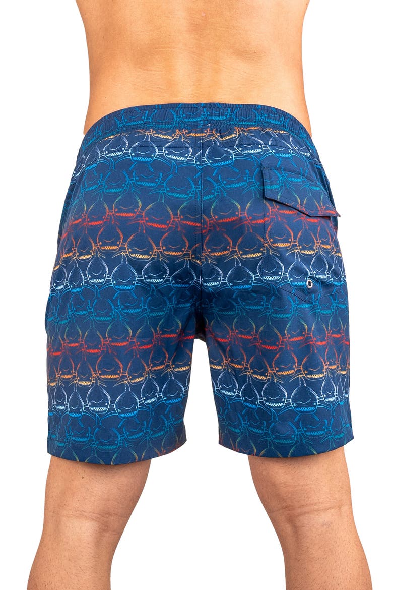 Swim Lion Shark Wave Swim Trunks, Alternate, color, BLUE
