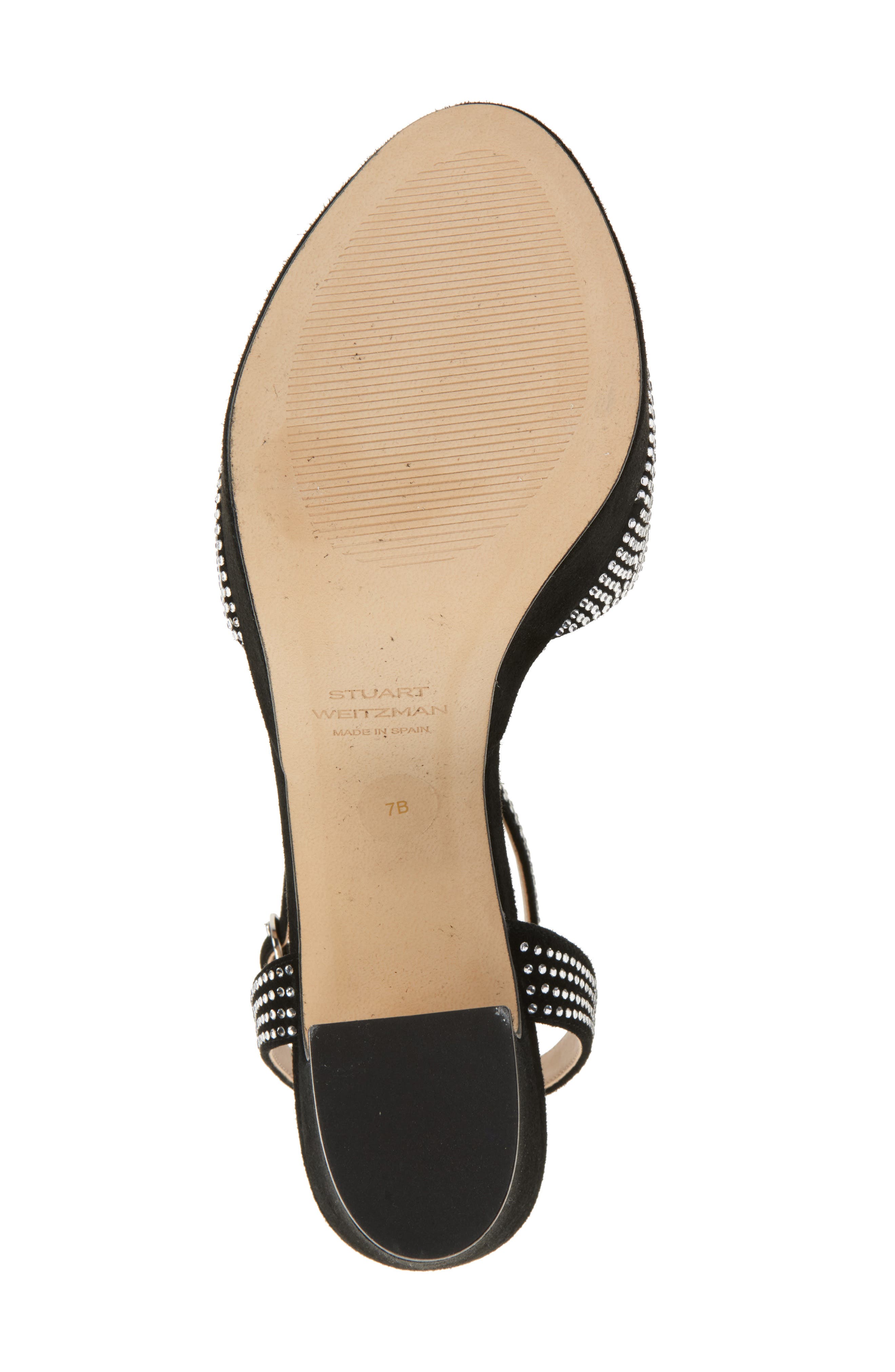 Stuart Weitzman Alaina Crystal Platform Sandal, Alternate, color, Clear/ Black