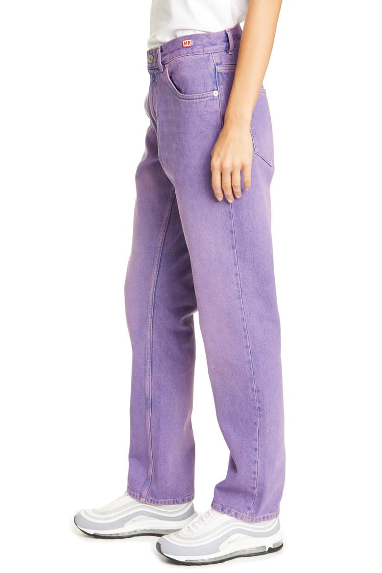 Straight Leg Jeans, Alternate, color, PURPLE