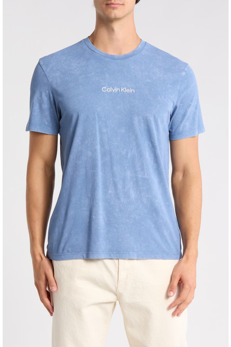 Garment Washed Chest Logo Tee, Main, color, MERIDIAN BLUE