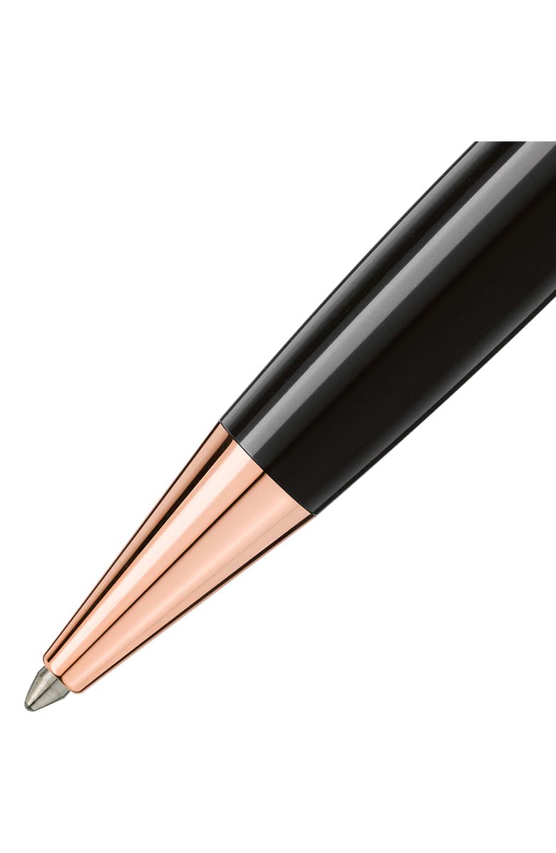 Montblanc Meisterstück Rose Gold Coated Classique Ballpoint Pen, Alternate, color, Black