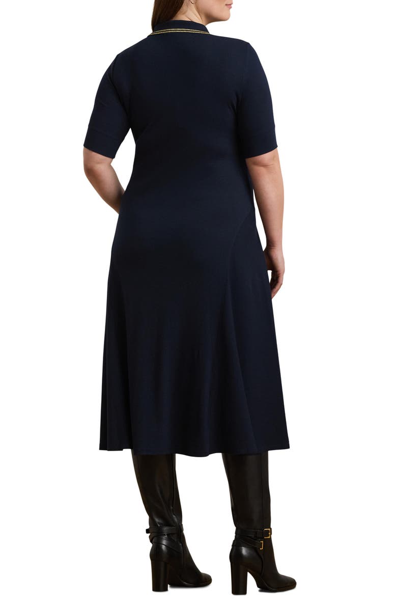Lauren Ralph Lauren Tipped Collar Polo Dress, Alternate, color, 