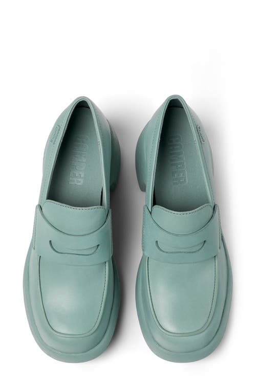 Camper Thelma Ii Platform Loafer In Medium Green
