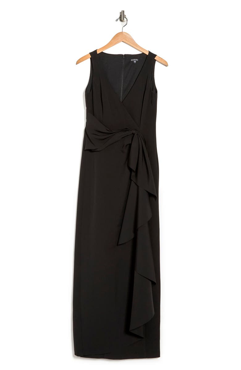Marina Wrap Cascade Gown, Alternate, color, 