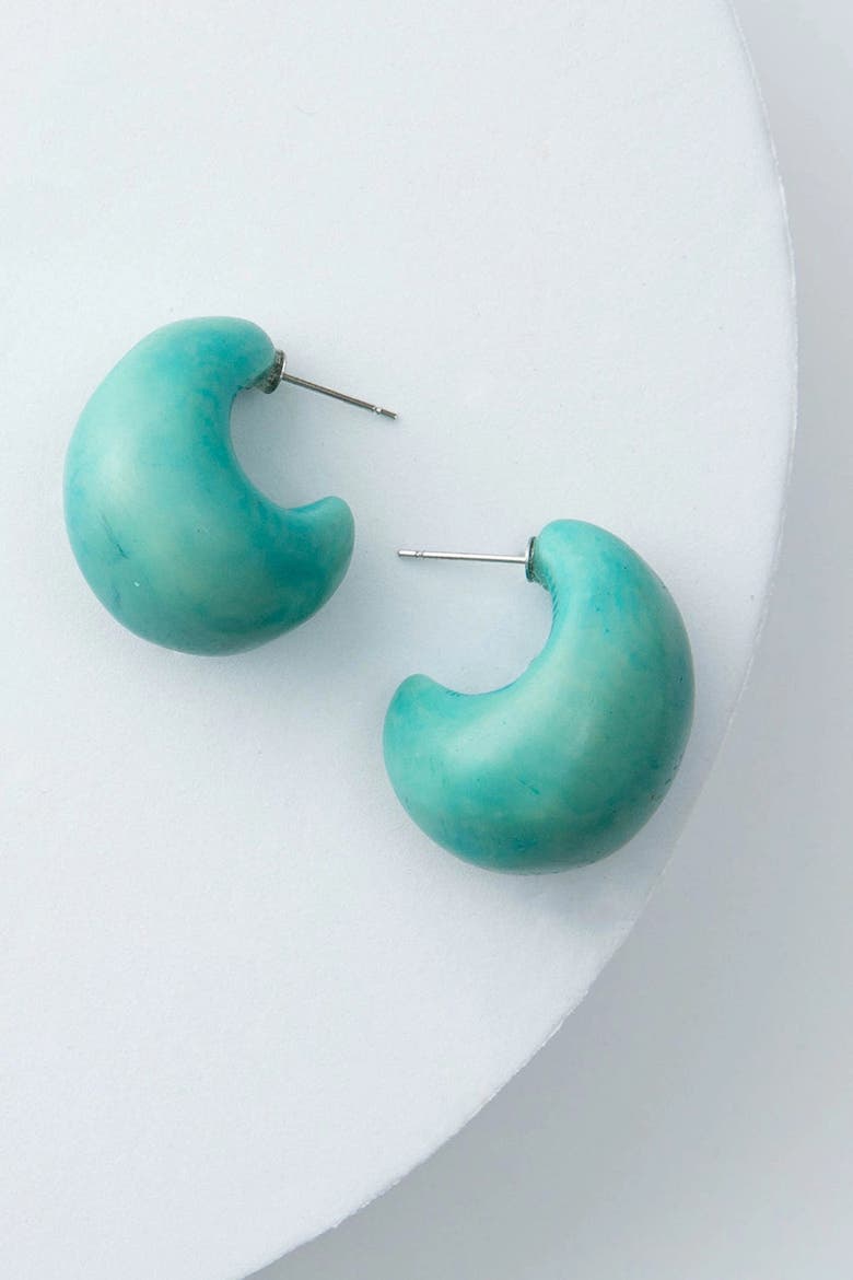 Cielo Chunky Hoops, Main, color, Teal