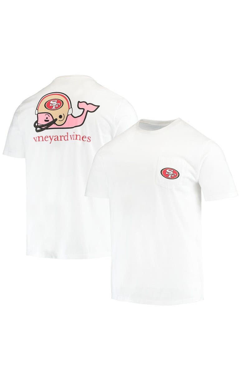 vineyard vines Men's Vineyard Vines White San Francisco 49ers Big & Tall Helmet T-Shirt, Alternate, color, White