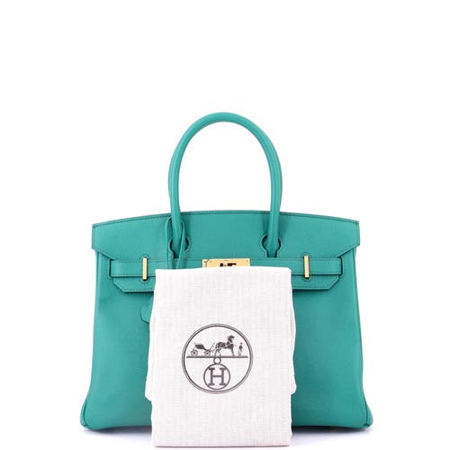 Pre-owned Hermes  Hermes Birkin Handbag Blue Epsom With Gold Hardware 30 In Blue