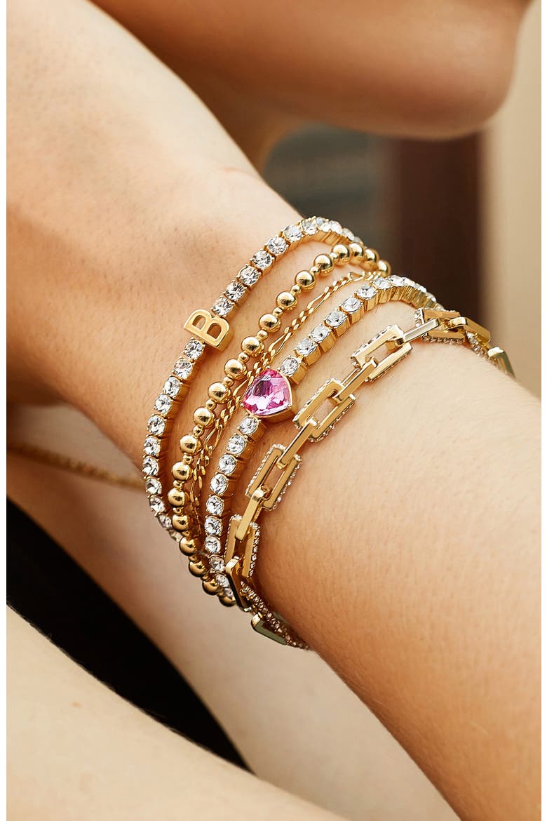 Gemstone Tennis Bracelet, Alternate, color, GOLD