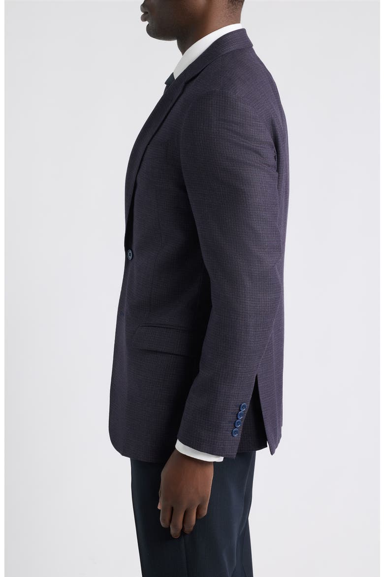 Micro Box Virgin Wool Sport Coat, Alternate, color, NAVY
