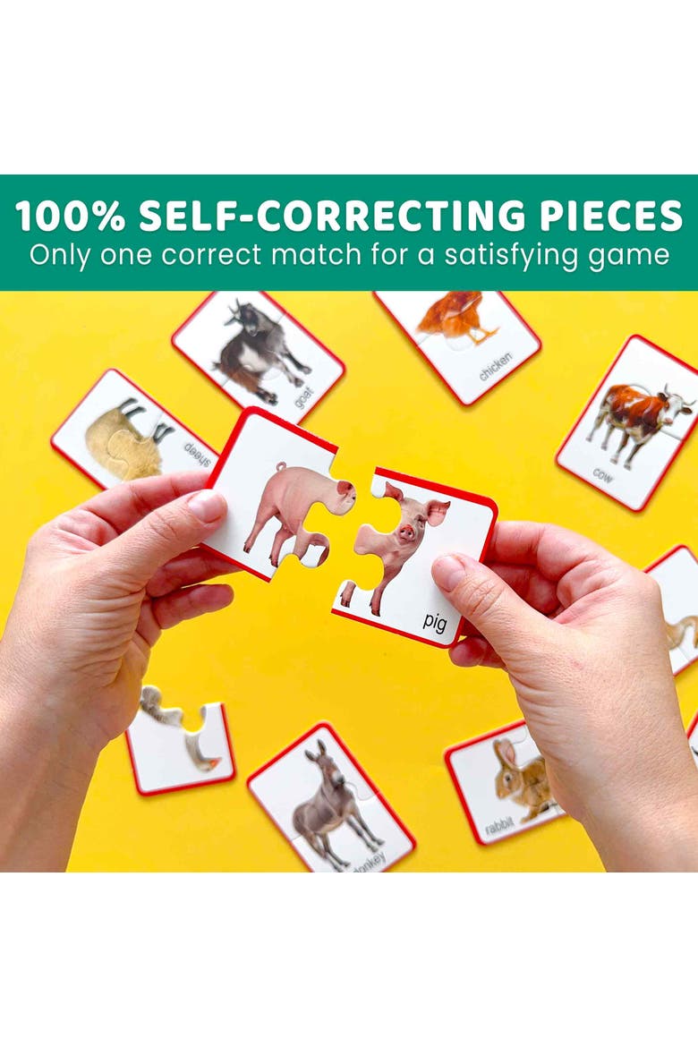32-Piece Matching Puzzle Set for Toddlers, Alternate, color, Farm Animals