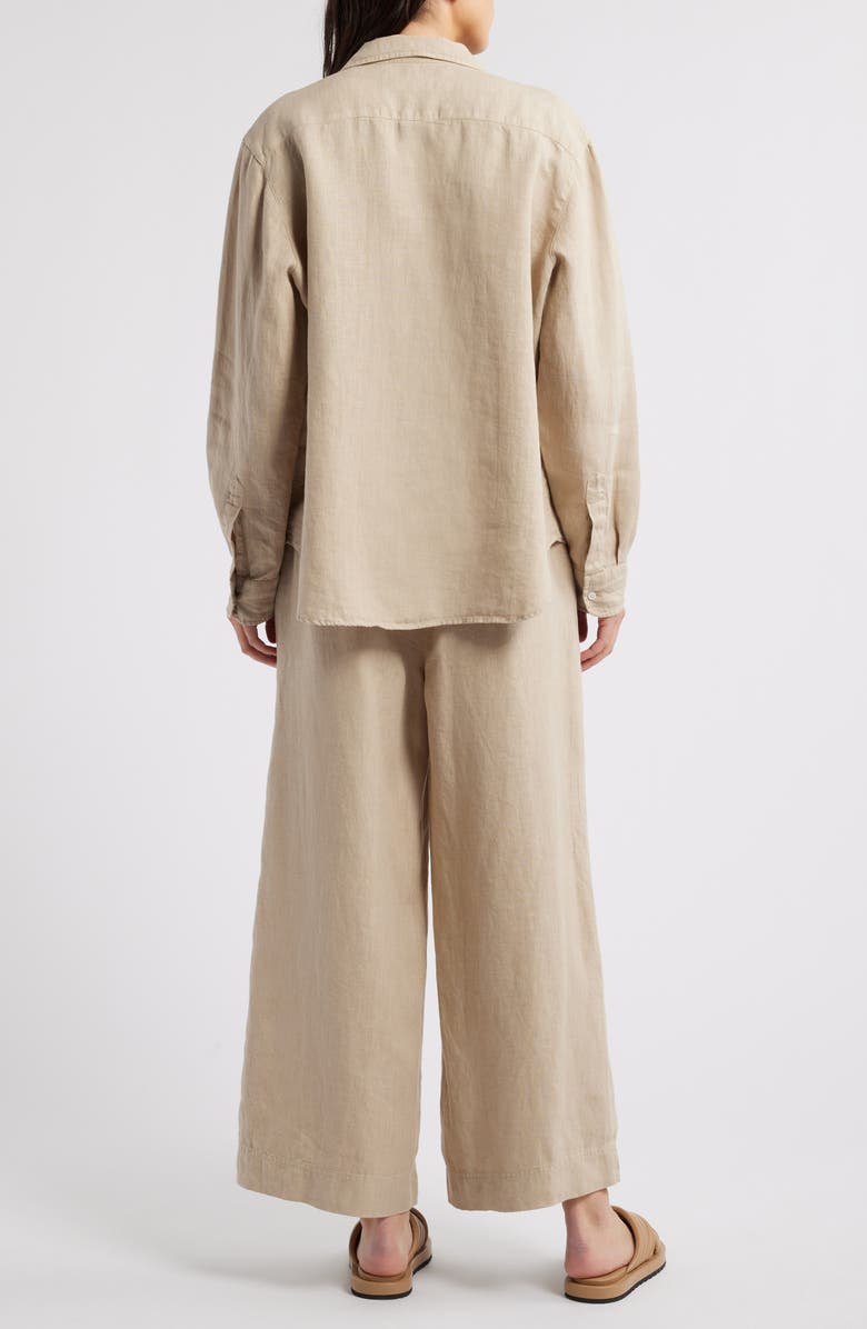 Frank & Eileen Button-Up Top & Wide Leg Linen Pants Set, Alternate, color,