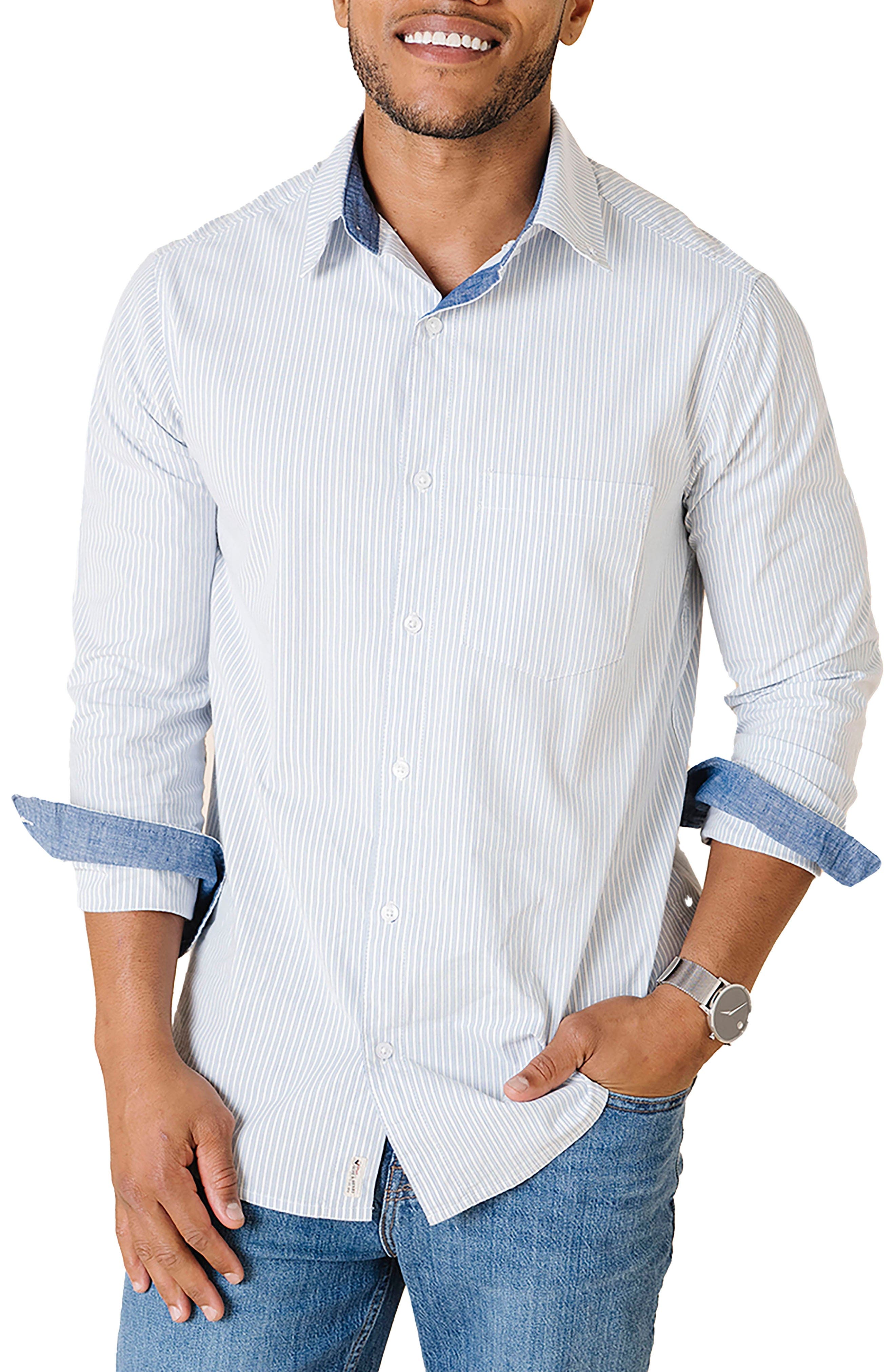 Blue Ticking Stripe