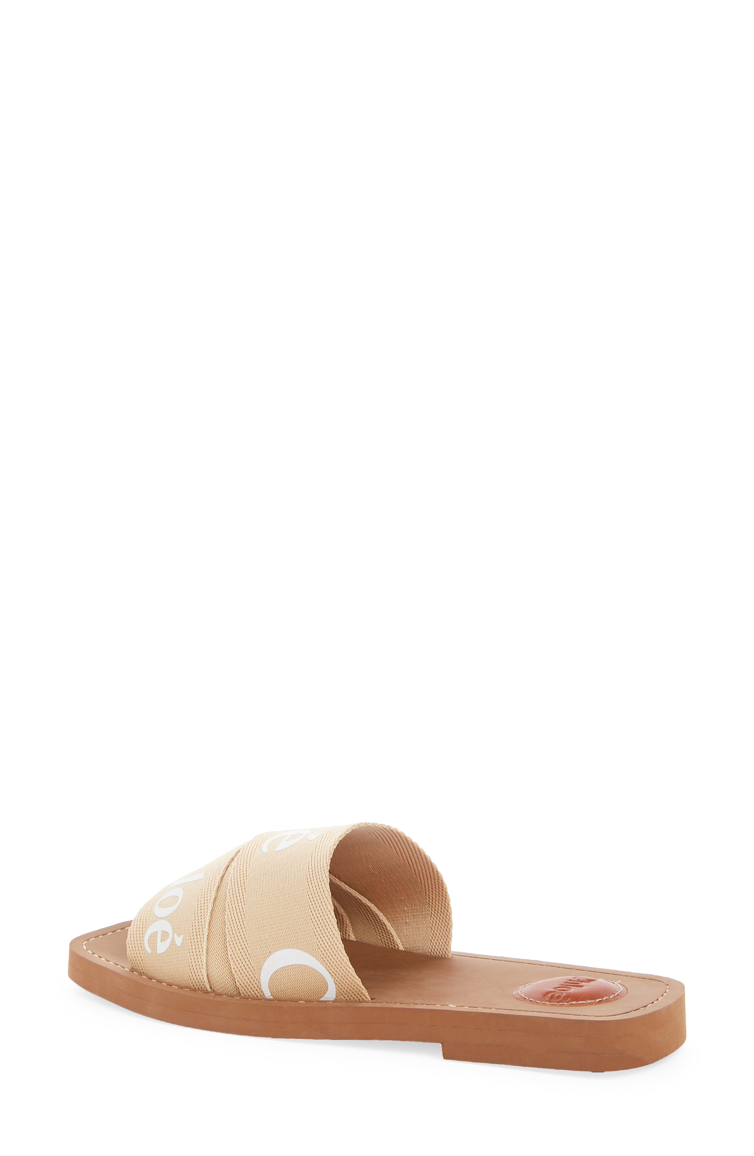 Chloé Logo Slide Sandal, Alternate, color, 