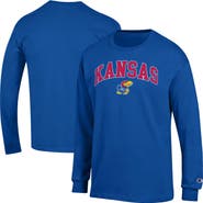 Champion Men's Champion Royal Kansas Jayhawks Arch Over Logo Long Sleeve T-Shirt