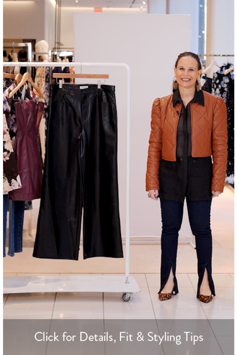 Slounch Wide Leg Faux Leather Pants video