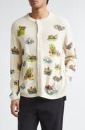 Bode Beaded Merino Wool & Cotton Cardigan