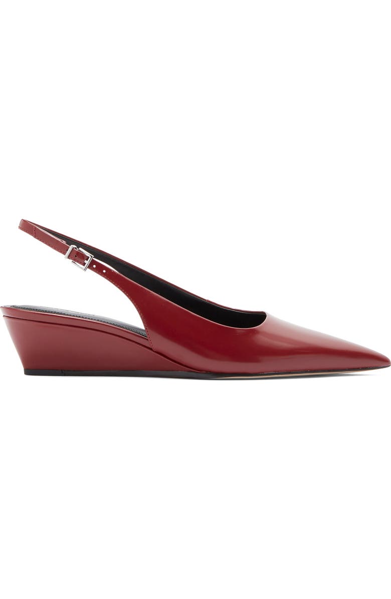 Nordstrom Rhianon Wedge Slingback Leather Pump, Alternate, color, Red Garnet