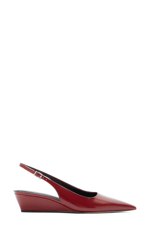Nordstrom Rhianon Wedge Slingback Leather Pump In Red Garnet