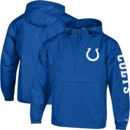 Champion Men's Champion Royal Indianapolis Colts Packable Hooded Windbreaker Half-Zip Jacket