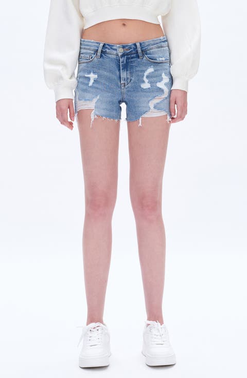Emma Distressed Cutoff Denim Shorts